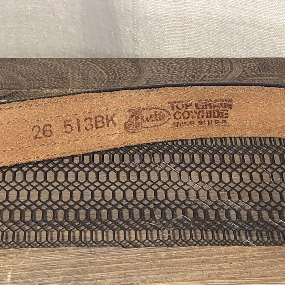 Vintage Justin’s Leather Belt Child 513BK Southwest Beaded Seed Bead 26 in USA
